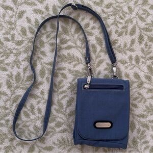Baggalini Crossbody Slim Travel Bag - Dusky Blue
